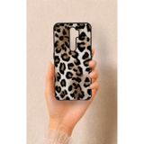Vip Case Oppo A9 2020 ile Uyumlu Leopar Derisi Desenli Silikon Kılıf, Siyah