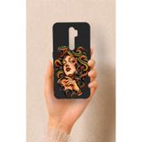 Vip Case Oppo A9 2020 ile Uyumlu Medusa Desenli Silikon Kılıf, Siyah