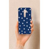 Vip Case Oppo A9 2020 ile Uyumlu Mini Papatya Desenli Silikon Kılıf, Lacivert