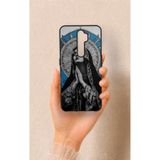 Vip Case Oppo A9 2020 ile Uyumlu Rahibe Desenli Silikon Kılıf, Siyah