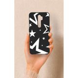 Vip Case Oppo A9 2020 ile Uyumlu Siyah Mega Star Desenli Silikon Kılıf