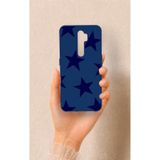 Vip Case Oppo A9 2020 Uyumlu Lacivert Star Desenli Silikon Kılıf