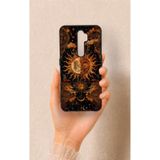 Vip Case Oppo A9 2020 Uyumlu Mistik Güneş Desenli Silikon Kılıf, Siyah
