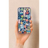 Vip Case Oppo A9 2020 Uyumlu Summer Vibes Desenli Silikon Kılıf, Lacivert