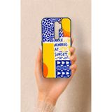 Vip Case Oppo A9 2020 Uyumlu Sunset Desenli Silikon Kılıf, Lacivert