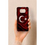 Vip Case Poco X3 Uyumlu Kurt Türk Bayrağı Desenli Silikon Kılıf, Siyah