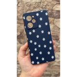 Vip Case POCO X5 PRO ile Uyumlu Mini Papatya Desenli Silikon Darbe Emici Kılıf, Lacivert