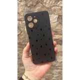 Vip Case POCO X5 PRO ile Uyumlu, Mini Siyah Yıldız Desenli, Silikon, Darbe Emici, Rubber Kılıf