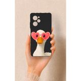 Vip Case Poco X5 Pro Uyumlu Aşık Ördek Desenli Silikon Kılıf, Siyah