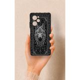 Vip Case Poco X5 Pro Uyumlu Etnik Kurt Desenli Silikon Kılıf, Siyah