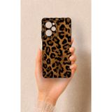 Vip Case Poco X5 Pro Uyumlu Koyu Leopar Deri Desenli Silikon Kılıf