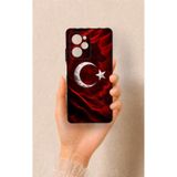 Vip Case Poco X5 Pro Uyumlu Kurt Türk Bayrağı Desenli Silikon Kılıf, Siyah