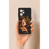 Vip Case Poco X5 Pro Uyumlu Medusa Desenli Silikon Kılıf, Siyah