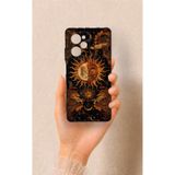 Vip Case Poco X5 Pro Uyumlu Mistik Güneş Desenli Silikon Kılıf, Siyah