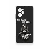 Vip Case Poco X5 Pro Uyumlu No Pain No Gain Desenli Silikon Kılıf, Siyah