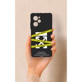 Vip Case Poco X5 Pro Uyumlu Off White Desenli Silikon Kılıf, Siyah