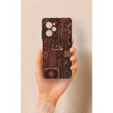 Vip Case Poco X5 Pro Uyumlu Vintage Halı Desenli Silikon Kılıf, Siyah