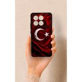 Vip Case Poco X6 Pro Uyumlu Kurt Türk Bayrağı Desenli Silikon Kılıf, Siyah