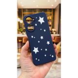 Vip Case Realme 10 ile Uyumlu, Mini Yıldız Desenli, Silikon, Darbe Emici, Rubber Kılıf, Lacivert