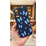 Vip Case Realme 10 Uyumlu Mavi Kelebek Desenli Silikon Darbe Emici Rubber Kılıf