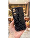 Vip Case Realme 10 Uyumlu Siyah Leopar Desenli Silikon Darbe Emici Klasik Korumalı Rubber Kılıf