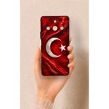 Vip Case Realme 11 Pro Uyumlu Türk Bayrağı Desenli Silikon Kılıf, Siyah