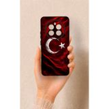 Vip Case Realme 12 4G Uyumlu Kurt Türk Bayrağı Desenli Silikon Kılıf, Siyah
