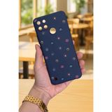 Vip Case Realme C21Y ve C25Y ile Uyumlu, Mini Evil Eye Desenli, Silikon, Darbe Emici Kılıf, Lacivert