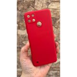 Vip Case Realme C21Y ve C25Y ile Uyumlu Silikon Darbe Emici Kılıf, Kırmızı