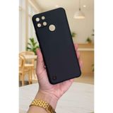 Vip Case Realme C21Y ve C25Y ile Uyumlu, Silikon Darbe Emici Rubber Kılıf, Siyah