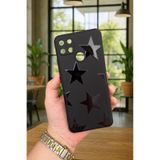 Vip Case Realme C21Y ve C25Y ile Uyumlu, Star Silikon Darbe Emici Klasik Korumalı Rubber Kılıf, Siyah
