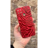 Vip Case Realme C21Y ve C25Y Uyumlu Kırmızı Zebra Desenli Silikon Darbe Emici Rubber Kılıf