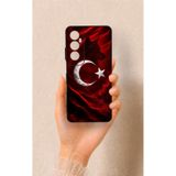 Vip Case Realme C65 Uyumlu Kurt Türk Bayrağı Desenli Silikon Kılıf, Siyah