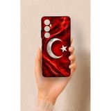 Vip Case Realme C65 Uyumlu Türk Bayrağı Desenli Silikon Kılıf, Siyah