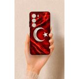 Vip Case Realme C75 Uyumlu Türk Bayrağı Desenli Silikon Kılıf, Siyah