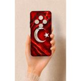 Vip Case Redmi 14C Uyumlu Türk Bayrağı Desenli Silikon Kılıf, Siyah