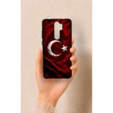 Vip Case Redmi Note 8 Pro Uyumlu Kurt Türk Bayrağı Desenli Silikon Kılıf, Siyah