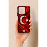 Vip Case Reeder S71 Uyumlu Türk Bayrağı Desenli Silikon Kılıf, Siyah