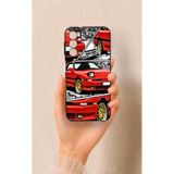 Vip Case Samsung A14 Uyumlu Kırmızı Supra Desenli Silikon Kılıf
