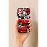 Vip Case Samsung A25 Uyumlu Kırmızı Supra Desenli Silikon Kılıf