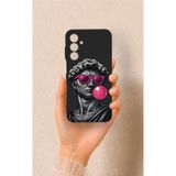 Vip Case Samsung A25 Uyumlu Pop David Desenli Silikon Kılıf, Siyah