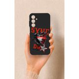 Vip Case Samsung A25 Uyumlu Sync Die Desenli Silikon Kılıf, Siyah
