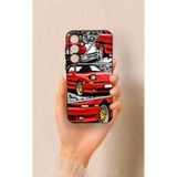 Vip Case Samsung A35 Uyumlu Kırmızı Supra Desenli Silikon Kılıf