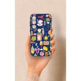 Vip Case Samsung A35 Uyumlu Summer Desenli Silikon Kılıf, Lacivert