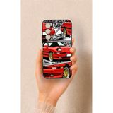 Vip Case Samsung A54 Uyumlu Kırmızı Supra Desenli Silikon Kılıf