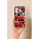 Vip Case Samsung A57 Uyumlu Kırmızı Supra Desenli Silikon Kılıf