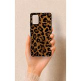 Vip Case Samsung Galaxy A71 Uyumlu Koyu Leopar Deri Desenli Silikon Kılıf