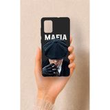 Vip Case Samsung Galaxy A71 Uyumlu MAFIA Desenli Silikon Kılıf, Siyah