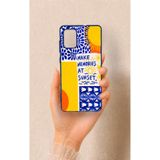 Vip Case Samsung Galaxy A71 Uyumlu Sunset Desenli Silikon Kılıf, Lacivert