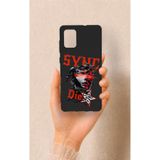 Vip Case Samsung Galaxy A71 Uyumlu Sync Die Desenli Silikon Kılıf, Siyah